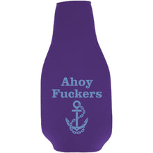 Load image into Gallery viewer, Ahoy Fuckers Beer Bottle Coolie With Opener