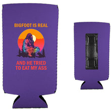Load image into Gallery viewer, Bigfoot is Real Magnetic Slim Can Coolie