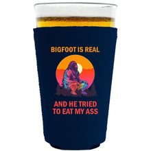 Load image into Gallery viewer, Bigfoot is Real Pint Glass Coolie