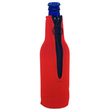 Load image into Gallery viewer, Patriotic USA Zipper Beer Bottle Coolie Designs 6 Pack
