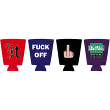 Load image into Gallery viewer, Funny F*ck Pint Glass Coolie Designs 4 Pack