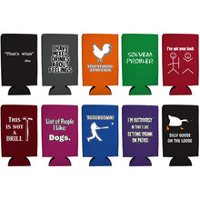 Load image into Gallery viewer, Funny Joke 16oz Can Coolie Designs 10 Pack