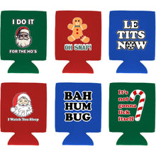 Load image into Gallery viewer, Funny Christmas Magnetic Can Coolie Designs 6 Pack
