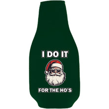 Load image into Gallery viewer, I Do It For The Ho's Santa Beer Bottle Coolie