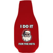 Load image into Gallery viewer, I Do It For The Ho's Santa Beer Bottle Coolie