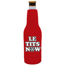 Load image into Gallery viewer, Le Tits Now (Let It Snow) Beer Bottle Coolie