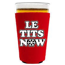 Load image into Gallery viewer, Le Tits Now (Let It Snow) Pint Glass Coolie