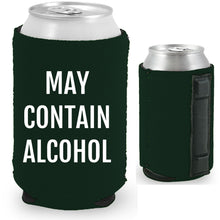 Load image into Gallery viewer, 12oz. collapsible neoprene can koozie with strong magnets sewn into one side and may contain alcohol graphic printed on the opposite.