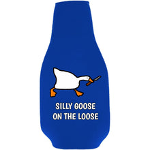 Load image into Gallery viewer, Silly Goose on the Loose Beer Bottle Coolie With Opener