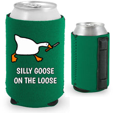 Load image into Gallery viewer, Silly Goose on the Loose Magnetic Can Coolie