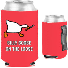 Load image into Gallery viewer, Silly Goose on the Loose Magnetic Can Coolie