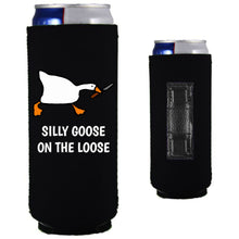 Load image into Gallery viewer, Silly Goose on the Loose Magnetic Slim Can Coolie
