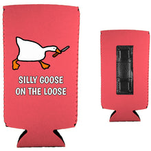 Load image into Gallery viewer, Silly Goose on the Loose Magnetic Slim Can Coolie