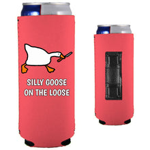 Load image into Gallery viewer, Silly Goose on the Loose Magnetic Slim Can Coolie