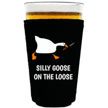 Load image into Gallery viewer, collapsible neoprene 16oz. pint Koozie with graphic printed on one side.