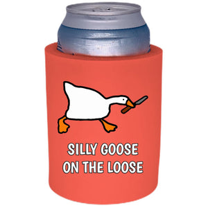 Silly Goose on the Loose Thick Foam Can Coolie