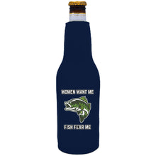 Load image into Gallery viewer, Women Want Me Fish Fear Me Beer Bottle Coolie