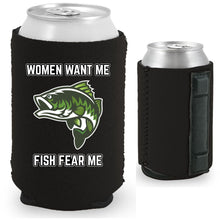 Load image into Gallery viewer, Women Want Me Fish Fear Me Magnetic Can Coolie