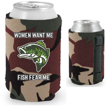 Load image into Gallery viewer, Women Want Me Fish Fear Me Magnetic Can Coolie