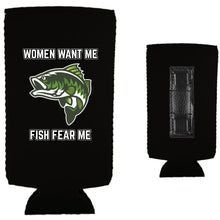 Load image into Gallery viewer, Women Want Me Fish Fear Me Magnetic Slim Can Coolie