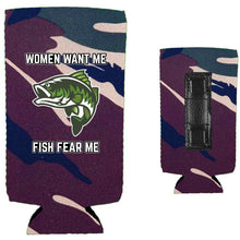 Load image into Gallery viewer, Women Want Me Fish Fear Me Magnetic Slim Can Coolie