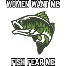 Load image into Gallery viewer, Women Want Me, Fish Fear Me Vinyl Sticker 5 Inch, Indoor/Outdoor
