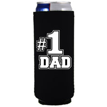 Load image into Gallery viewer, slim can koozie with #1 dad design