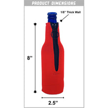 Load image into Gallery viewer, Weekend Forecast Drinking with a chance of Camping Beer Bottle Coolie With Opener