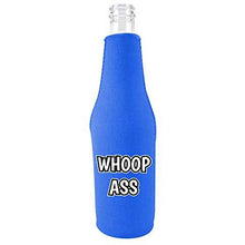 Load image into Gallery viewer, Whoop Ass Beer Bottle Coolie With Opener
