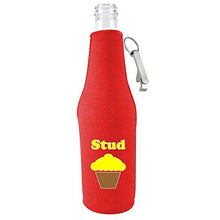 Load image into Gallery viewer, Stud Muffin Beer Bottle Coolie With Opener