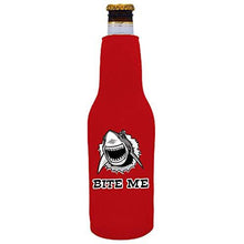 Load image into Gallery viewer, Bite Me Shark Beer Bottle Coolie