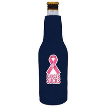 Load image into Gallery viewer, Cancer Sucks Beer Bottle Coolie