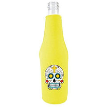 Load image into Gallery viewer, Sugar Skull Beer Bottle Coolie With Opener