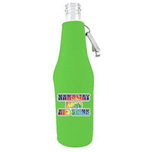 Load image into Gallery viewer, Namastay Home and Drink  Beer Bottle Coolie With Opener