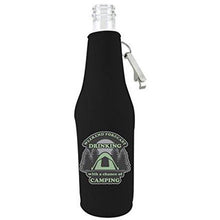 Load image into Gallery viewer, beer bottle koozie with opener with weekend forecast drinking design