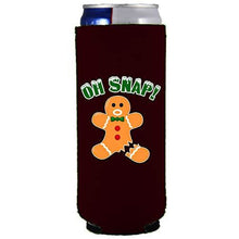 Load image into Gallery viewer, Oh Snap! Gingerbread Man Slim 12 oz Can Coolie