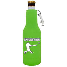 Load image into Gallery viewer, Touchdown Baseball Beer Bottle Coolie With Opener