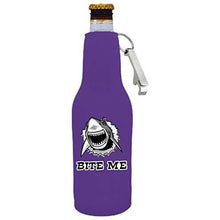 Load image into Gallery viewer, Bite Me Beer Bottle Coolie With Opener
