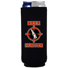Load image into Gallery viewer, slim can koozie with beer hunter design