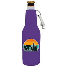 Load image into Gallery viewer, Retro Camper Beer Bottle Coolie with Opener Attached