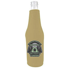 Load image into Gallery viewer, Weekend Forecast Drinking with a chance of Camping Beer Bottle Coolie With Opener