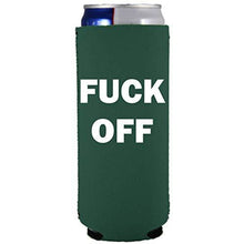 Load image into Gallery viewer, Fuck Off Slim 12 oz Can Coolie