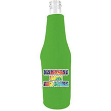 Load image into Gallery viewer, Namastay Home and Drink  Beer Bottle Coolie With Opener