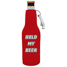 Load image into Gallery viewer, Hold My Beer Bottle Coolie with Opener