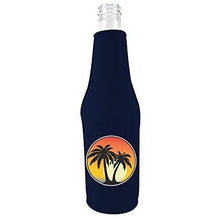 Load image into Gallery viewer, Palm Tree Sunset Bottle Coolie With Opener