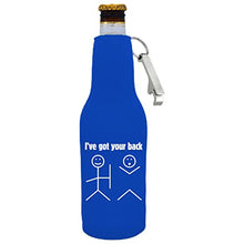Load image into Gallery viewer, I've Got Your Back Beer Bottle Coolie w/Opener Attached