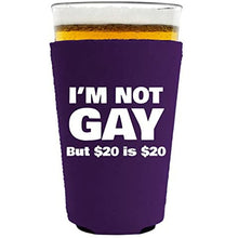 Load image into Gallery viewer, I'm Not Gay Pint Glass Coolie