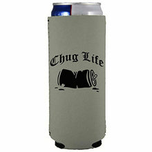 Load image into Gallery viewer, 12 oz slim can koozie with chug life design