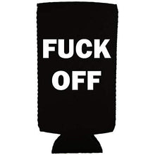 Load image into Gallery viewer, Fuck Off Slim 12 oz Can Coolie