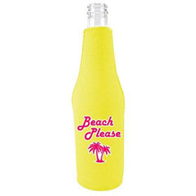 Load image into Gallery viewer, Beach Please Beer Bottle Coolie With Opener